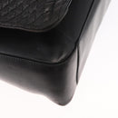 BALLY Shoulder Bag Leather Black Gold Auth BA9031-9