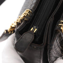 BALLY Shoulder Bag Leather Black Gold Auth BA9031-10