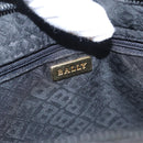 BALLY Shoulder Bag Leather Black Gold Auth BA9031-18