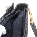 BALLY Shoulder Bag Leather Black Gold Auth BA9031-20