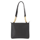 BALLY Shoulder Bag Leather Black Gold Auth BA9031-13