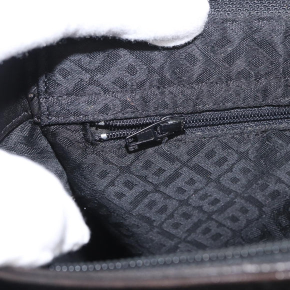 BALLY Shoulder Bag Leather Black Gold Auth BA9031