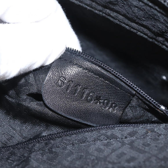 BALLY Shoulder Bag Leather Black Gold Auth BA9031