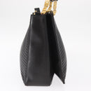 BALLY Shoulder Bag Leather Black Gold Auth BA9031-4