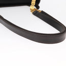 BALLY Shoulder Bag Leather Black Gold Auth BA9031-7