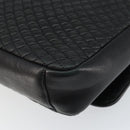 BALLY Shoulder Bag Leather Black Gold Auth BA9032-15