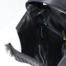 BALLY Shoulder Bag Leather Black Gold Auth BA9032-20