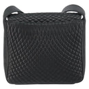 BALLY Shoulder Bag Leather Black Gold Auth BA9032-2