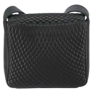 BALLY Shoulder Bag Leather Black Gold Auth BA9032 - 0