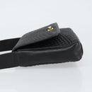 BALLY Shoulder Bag Leather Black Gold Auth BA9032-4