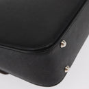 BURBERRY Shoulder Bag Leather Black Gold Auth BA9035-15