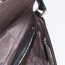 BURBERRY Shoulder Bag Leather Black Gold Auth BA9035-18