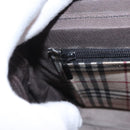 BURBERRY Shoulder Bag Leather Black Gold Auth BA9035-20