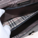 BURBERRY Shoulder Bag Leather Black Gold Auth BA9035-21