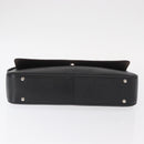 BURBERRY Shoulder Bag Leather Black Gold Auth BA9035-5