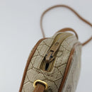 Christian Dior Honeycomb Canvas Shoulder Bag PVC Beige Gold Auth BA9036-15