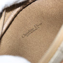 Christian Dior Honeycomb Canvas Shoulder Bag PVC Beige Gold Auth BA9036-16