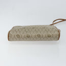Christian Dior Honeycomb Canvas Shoulder Bag PVC Beige Gold Auth BA9036-9