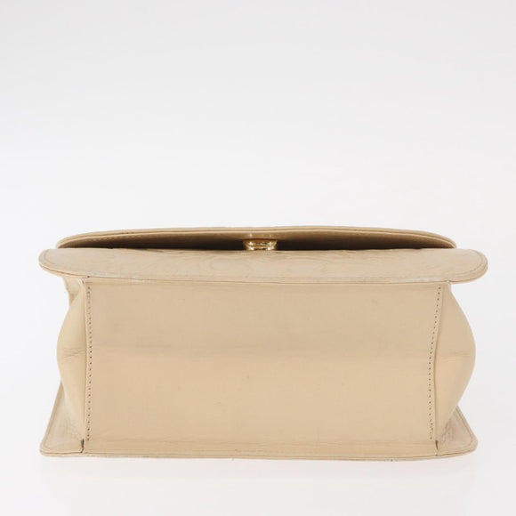 BALENCIAGA Hand Bag Leather Beige Gold Auth BA9038