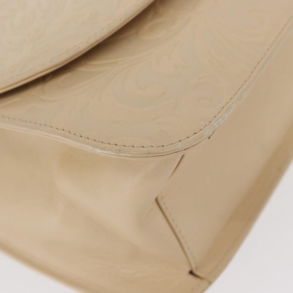 BALENCIAGA Hand Bag Leather Beige Gold Auth BA9038