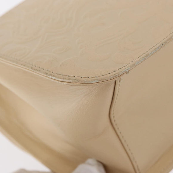 BALENCIAGA Hand Bag Leather Beige Gold Auth BA9038