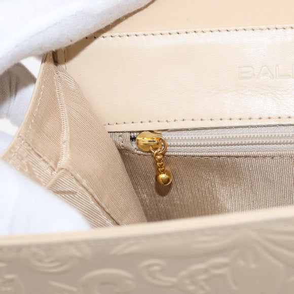 BALENCIAGA Hand Bag Leather Beige Gold Auth BA9038