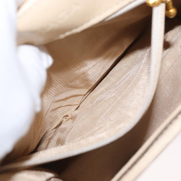 BALENCIAGA Hand Bag Leather Beige Gold Auth BA9038