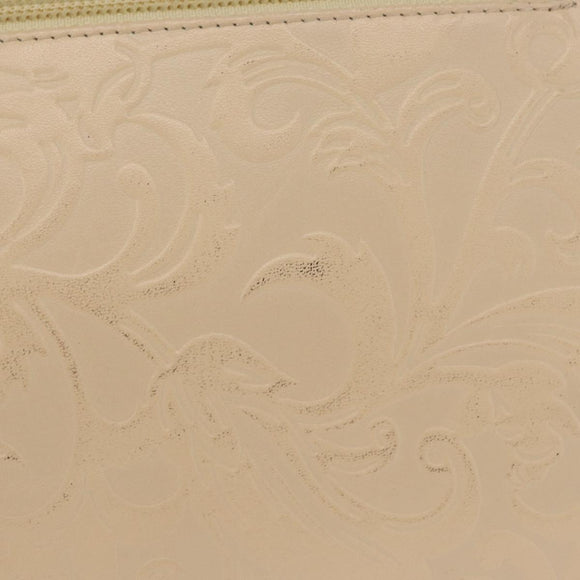 BALENCIAGA Hand Bag Leather Beige Gold Auth BA9038