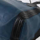 Chloe Alison Hand Bag Leather Blue Gold Auth BA9039-13