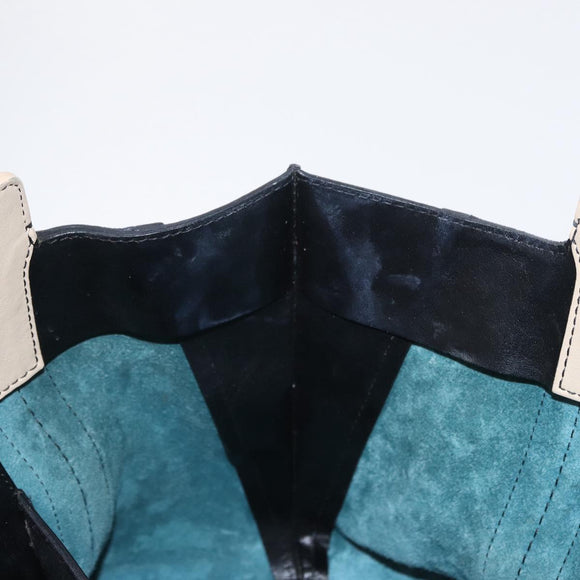 Chloe Alison Hand Bag Leather Blue Gold Auth BA9039