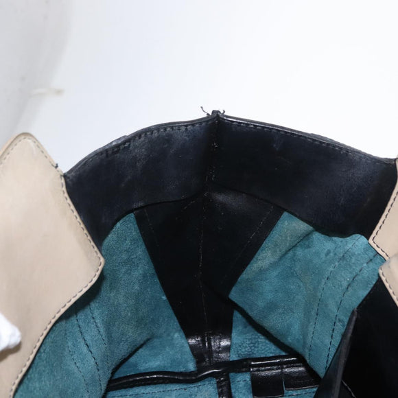 Chloe Alison Hand Bag Leather Blue Gold Auth BA9039