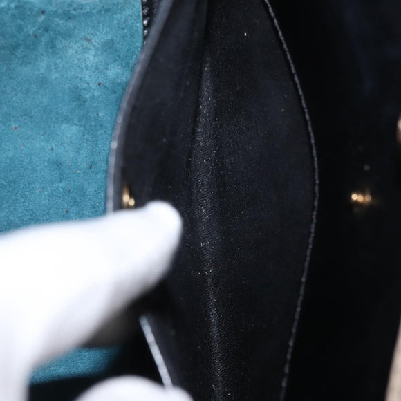 Chloe Alison Hand Bag Leather Blue Gold Auth BA9039