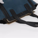 Chloe Alison Hand Bag Leather Blue Gold Auth BA9039-6