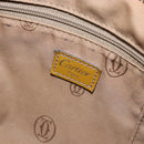 CARTIER Tote Bag Patent leather Yellow Silver Auth BA9040-18