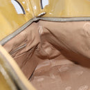 CARTIER Tote Bag Patent leather Yellow Silver Auth BA9040-19