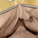 CARTIER Tote Bag Patent leather Yellow Silver Auth BA9040-20