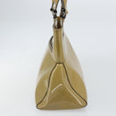 CARTIER Tote Bag Patent leather Yellow Silver Auth BA9040-3