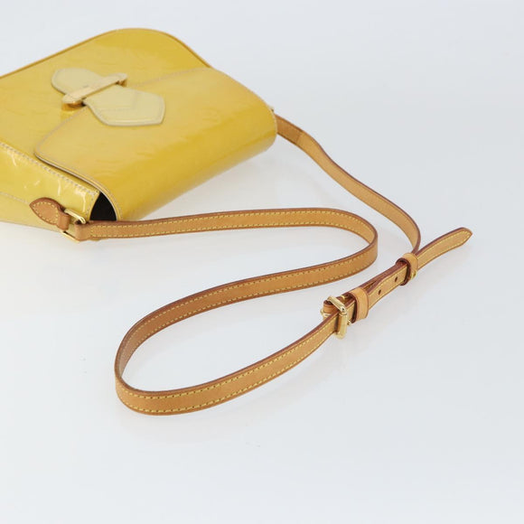 LOUIS VUITTON Vernis Bell Flower GM Schultertasche Broncorail M91706 Auth BA9045