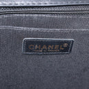 CHANEL Bicolore Big Matelasse 30 Single Flap Chain Lamb Skin Black CC Auth BA905-23