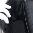 CHANEL Bicolore Big Matelasse 30 Single Flap Chain Lamb Skin Black CC Auth BA905-25