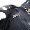 CHANEL Bicolore Big Matelasse 30 Single Flap Chain Lamb Skin Black CC Auth BA905-26
