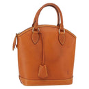 LOUIS VUITTON Nomad leather Lockit Hand Bag Brown M85388 LV Auth BA9052-1