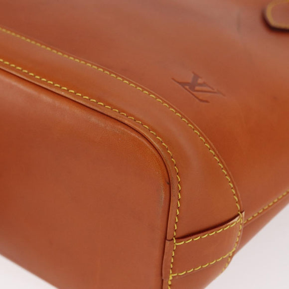 LOUIS VUITTON Nomad leather Lockit Hand Bag Brown M85388 LV Auth BA9052