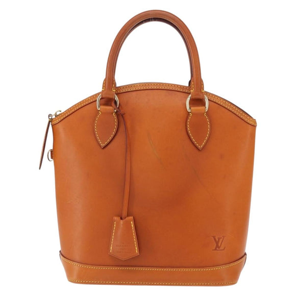LOUIS VUITTON Nomad leather Lockit Hand Bag Brown M85388 LV Auth BA9052