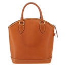 LOUIS VUITTON Nomad leather Lockit Hand Bag Brown M85388 LV Auth BA9052-2
