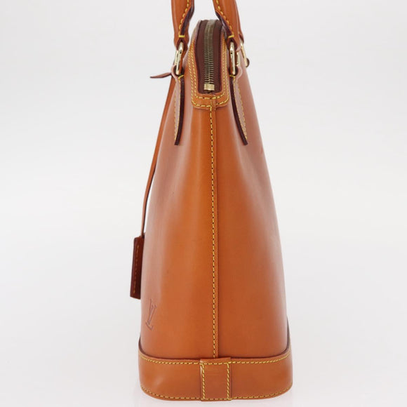LOUIS VUITTON Nomad leather Lockit Hand Bag Brown M85388 LV Auth BA9052