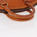 LOUIS VUITTON Nomad leather Lockit Hand Bag Brown M85388 LV Auth BA9052-7
