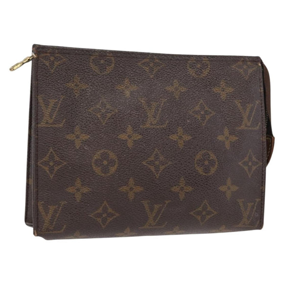 LOUIS VUITTON Monogram Poche Toilette 19 Pouch M47544 LV Auth BA9053