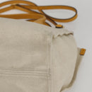 GUCCI Web Sherry Line Hand Bag Canvas 2way Beige Gold Auth BA9056-14