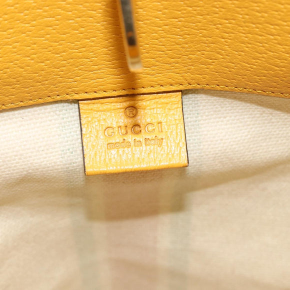 GUCCI Web Sherry Line Hand Bag Canvas 2way Beige Gold Auth BA9056